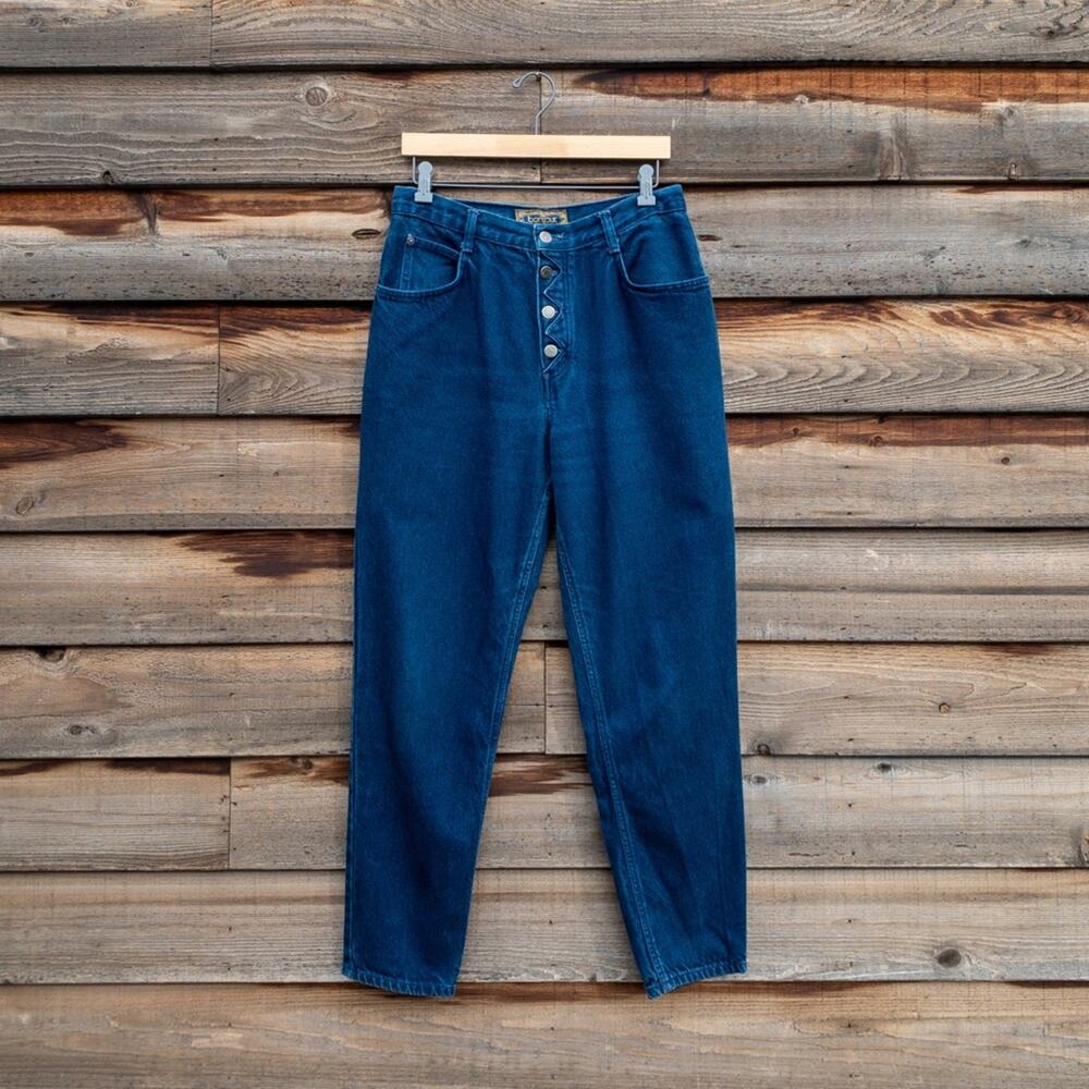 Bonjour Vintage High-Rise Zigzag Button Fly Jean 13/14 - 30”